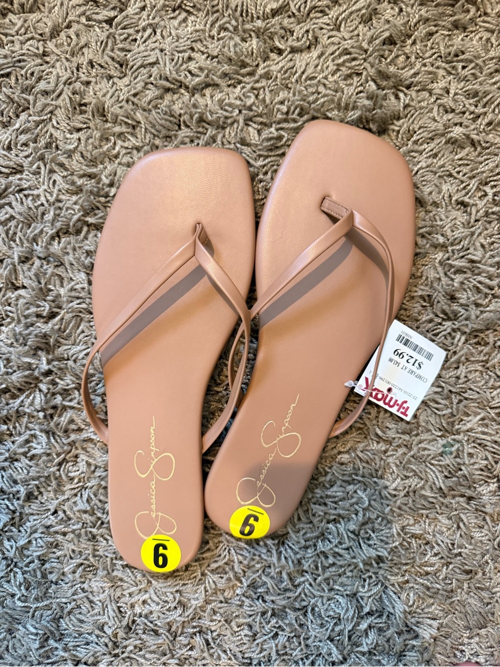 Jessica Simpson Women’s Nude Flip Flop Sandals - Size 9